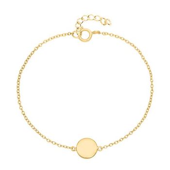 Pulsera grabada de plata 925 dorada