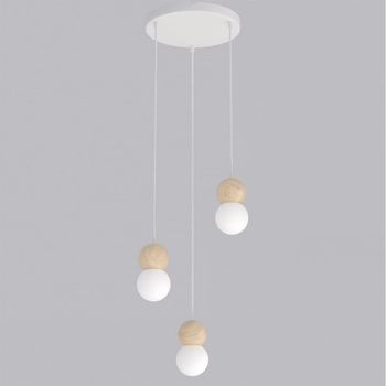 Lámpara colgante bara blanco (3 luces)
