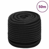 cuerda de barco polipropileno negro intenso 16 mm 50 m vidaxl