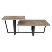 mesa centro abeto metal 118x78x45 natural