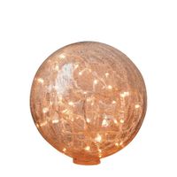 lampara de sobremesa de 25 cm en vidrio mercurizado transparente