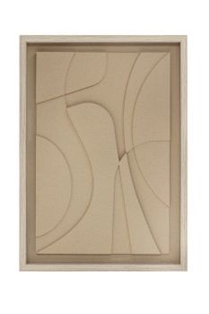 Cuadro de resina 3d texturizado abstracto beige 70x50x4 cm