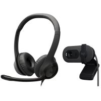 logitech h390 auriculares estereo con microfono con supresion de ruido usb-c  brio 100 webcam fullhd