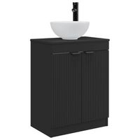 vanidad de bano con lavabo negro 54 x 35 x 83 cm vidaxl