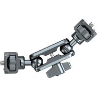lanxire brazo magico camara brazo articulado flexible con tornillo 14 soporte monitor campo cabezal doble aluminio