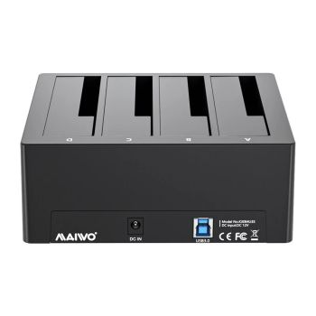 Docking Station MAIWO K3084U3S de 4 bahías SATA a USB3.0 para HDD/SSD de 2.5/3.5 pulgadas Estación de disco SATA externa