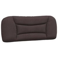 cabecero de cama acolchado hvar tela marron oscuro 100 cm vidaxl