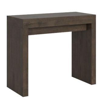 Consola Extensible Madera Nogal 12 Personas 40 A 300 Cm Ribo-soporte 2 Pies