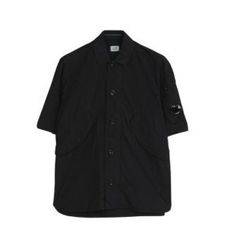 C.P. Company para hombre. 18CMOS035A005904G Camisa Over marino (S), Azul, Casual, Poliamida, Manga corta
