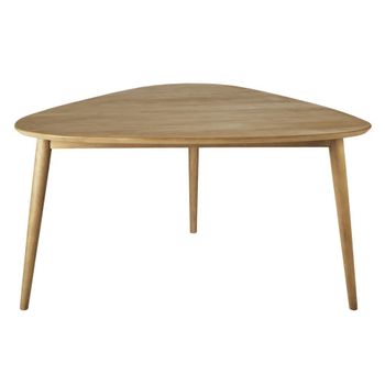 Mesa de comedor ovoide de mango macizo de 132 cm