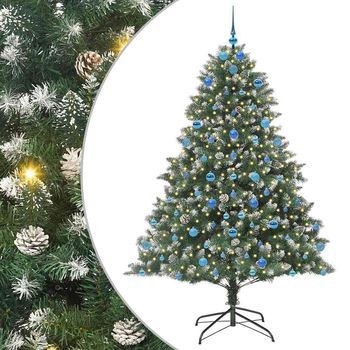 Árbol De Navidad | Decoraciones De Navidad Artificial Verde 210 Cm Pvc, Plástico Y Acero