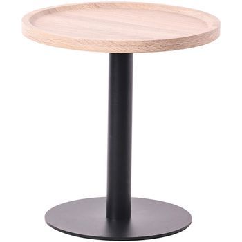 Mesa Auxiliar Aspen Madera Roble Ø 40 Cm Clp