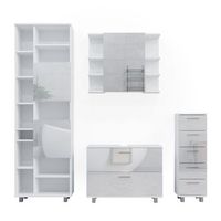 conjunto de muebles de cuarto de bano ilias 4 piezas con mueble alto vicco