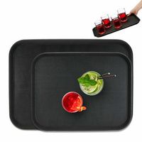 juego de 2 bandejas para servir - black - 45x59x457cm