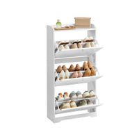 mueble zapatero 3 compartimientos blanco nube  24 x 60 x 1212 cm