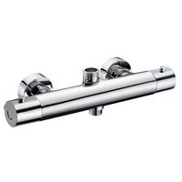 kibath grifo columna ducha termostatico tacto frio acabado cromo brillo fabricado en laton