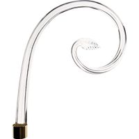 cayada rayada cristal 20cm transparente casquillo dorado