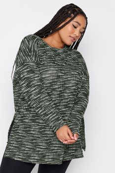 Yours Luxury Top Blanco Y Negro Jaspeado, Mujer Curvy Y Tallas Grandes, Yours Luxury Capsule Collection