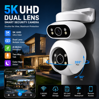 camara de seguridad ptz de doble lente y doble pantalla 10mp 5k camara wifi para exteriores deteccion humana por ia seguimiento automatico vigilancia cctv inalambrica