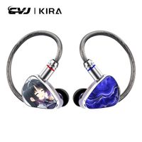 auriculares intrauditivos con cable cvj kira de 10 mm de compuesto pet dd hifi iem con ajuste natural equilibrado