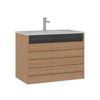 mueble para lavabo  - 81 x 47 x 62 cm - nogal