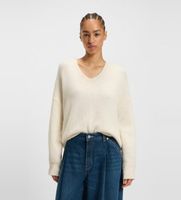 boss para mujer 50550464 jersey de cuello en pico en hilo italiano beige xs casual poliamida