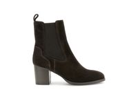 botines de ante con elasticos dark brown 36