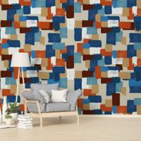 papel pintado brocha azul 156x270cm