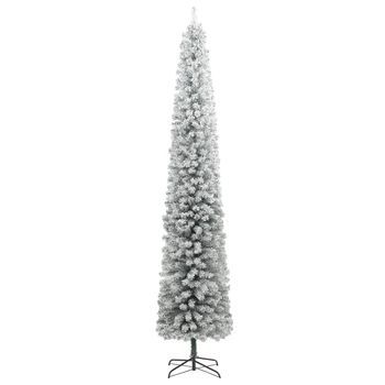 Árbol Navidad | Decoraciones De Navidad Estrecho Con Soporte Y Nieve Artificial Pvc 270cm