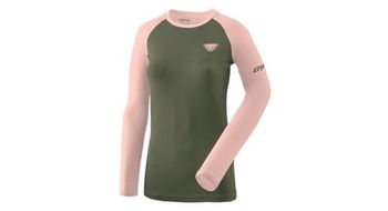 Maillot de manga larga para mujer dynafit alpine pro caqui rosa