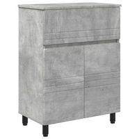 unidad de tocador de bano gris hormigon 60 x 35 x 80 cm vidaxl