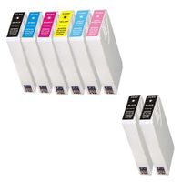 compatible multipack epson stylus photo rx700 printer ink cartridges 8 pack -c13t55914010
