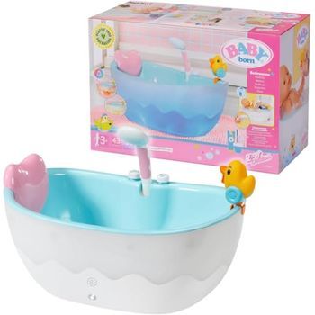 Bañera Baby Born Con Cambio De Color, Función De Ducha Y Sonido. Accesorio De Alta Calidad Para Muñecas De 36 Y 43 Cm. También Funciona Con Agua Real.