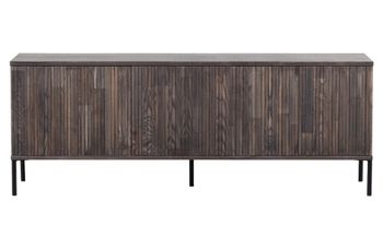 Mueble tv de madera de fresno con marco negro
