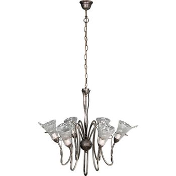Lámpara de techo marsala 6xe14 al.reg.xd.68cm metal+cristal bronce