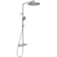 griferia de ducha con rociador de lluvia hansa ha hansaaurelia - 4719 de 3 chorros acero cepillado 4719910380