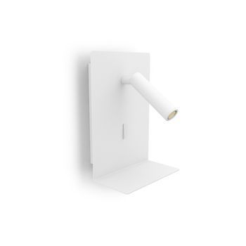Exo Lighting - Aplique De Pared Lector Baltic  Usb A-c Led Smd 3w Cri80 3000k  Blanco