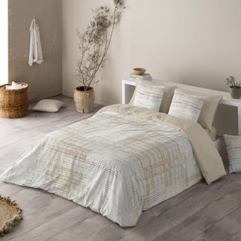 Sandal - Funda Nórdica Estampada Cama 180 - Algodón Extrasuave - Incluye  1 O 2 Fundas De Almohada - Texture Sand