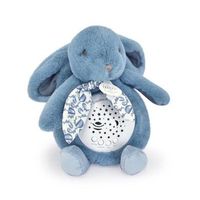 luz nocturna edredon musical conejo - azul - doudou et compagnie