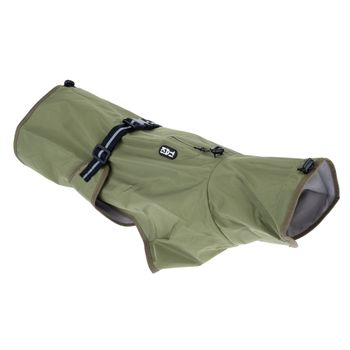 Chubasquero TIAKI Olive para perros - 60 cm de largo de espalda