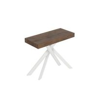 consola extensible 90x40300 cm saki premium patas nogal blanco