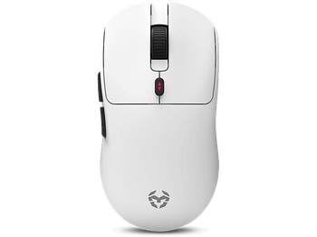 Ratón gaming - Krom Klever, Inalámbrico, 10.000 ppp, 6 botones, Sensor óptico Pixart PMW3325 de gran precisión, Blanco