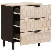 mesita de noche 33x50x62 cm madera - blanco
