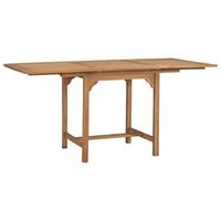 mesa de jardin  mesa de exterior extensible madera maciza teca 110-160x80x75cm