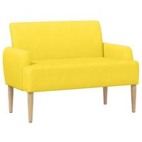 sofa amoroso con botones acolchados amarillo claro tela de pana vidaxl