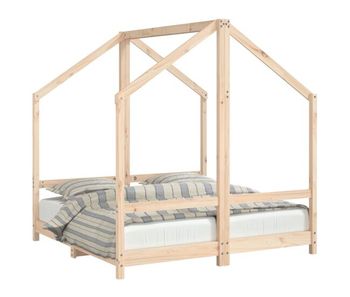 Vidaxl estructura de cama deniños madera maciza de pino 2x(70x140) cm