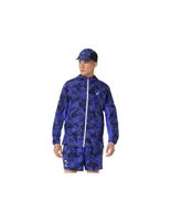 chaqueta de trail asics fujitrail packable hombre cobaltoazul oscurobeige