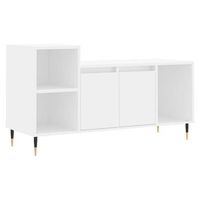 mueble tv  mueble de salon  armario tv madera contrachapada blanco 100x35x55 cm