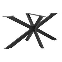 pata de mesa oberau en forma de estrella acero y hierro 120 x 68 x 71 cm - negro mate encasa