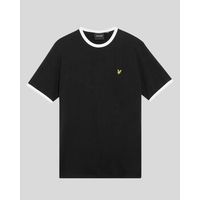 lyle  scott tops y camisetas ts2201v ringer t-shirt-w189 jet blackwhite para hombre